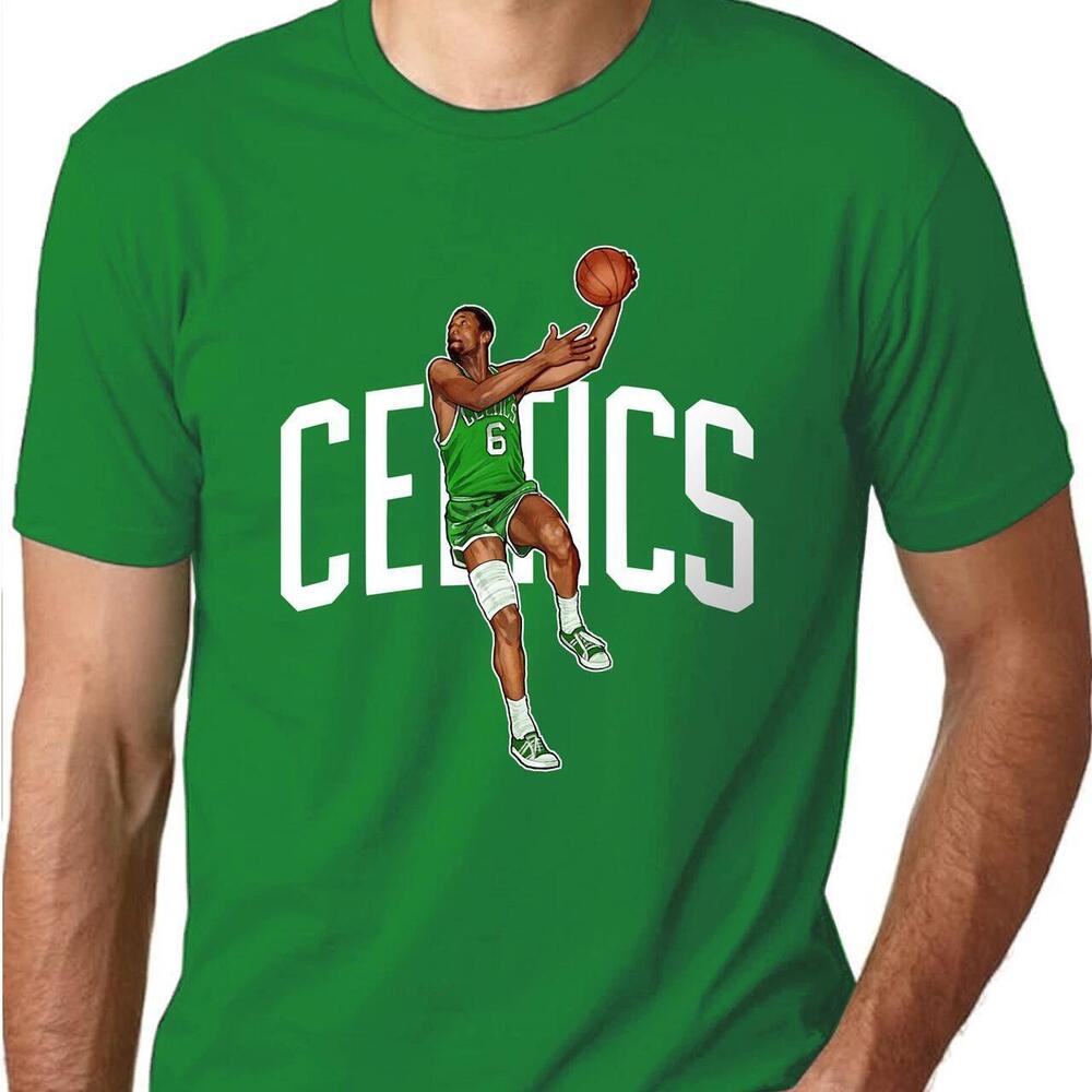 Bill Russell Boston Celtics Unisex Cotton Crew Tee